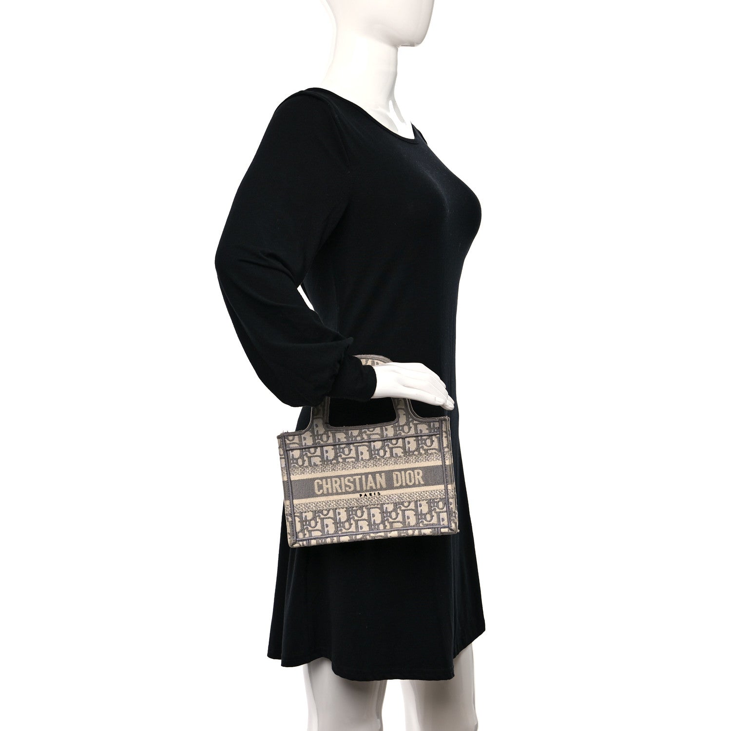 Christian Dior Oblique Mini Book Tote Grey Multicolor 2 of 9