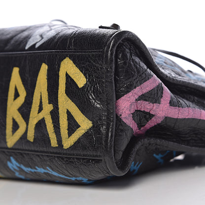 Balenciaga Agneau Graffiti All Over Classic Hardware S City Black Multicolor 9 of 10