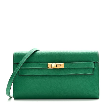 Hermes Chevre Mysore Kelly To Go Wallet Menthe 1 of 9