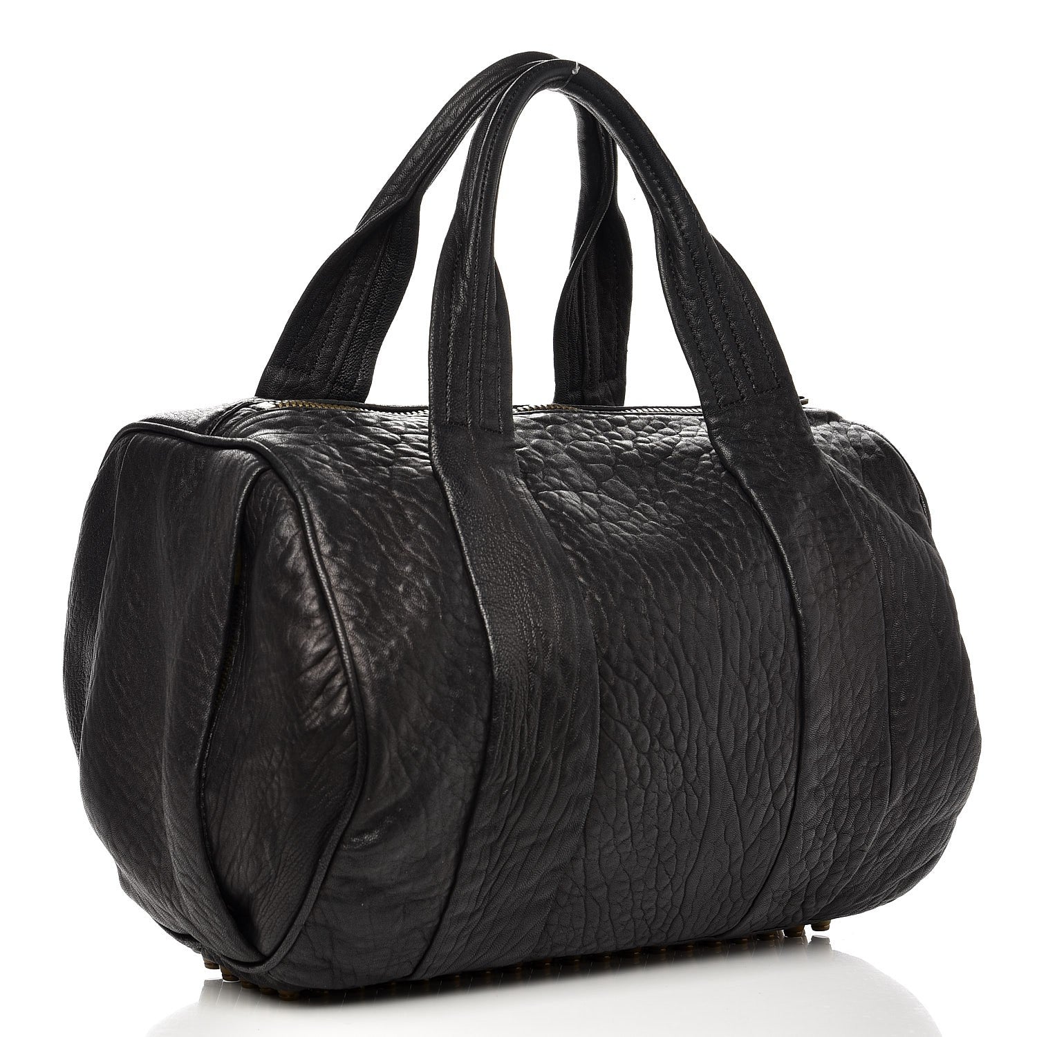 Alexander Wang Pebbled Lambskin Rocco Black Gold Hardware 3 of 13