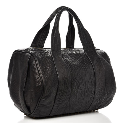 Alexander Wang Pebbled Lambskin Rocco Black Gold Hardware 3 of 13