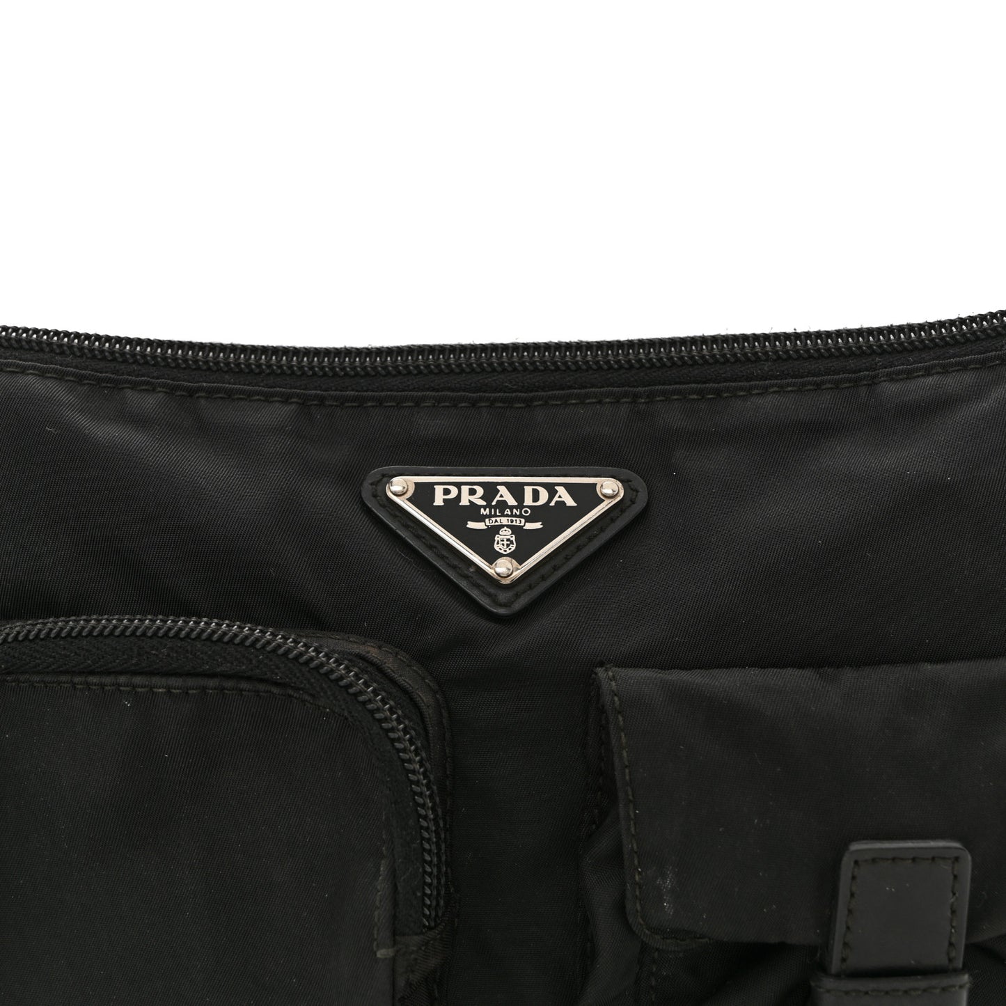 Tessuto Nylon Multi Pocket Belt Bag Black