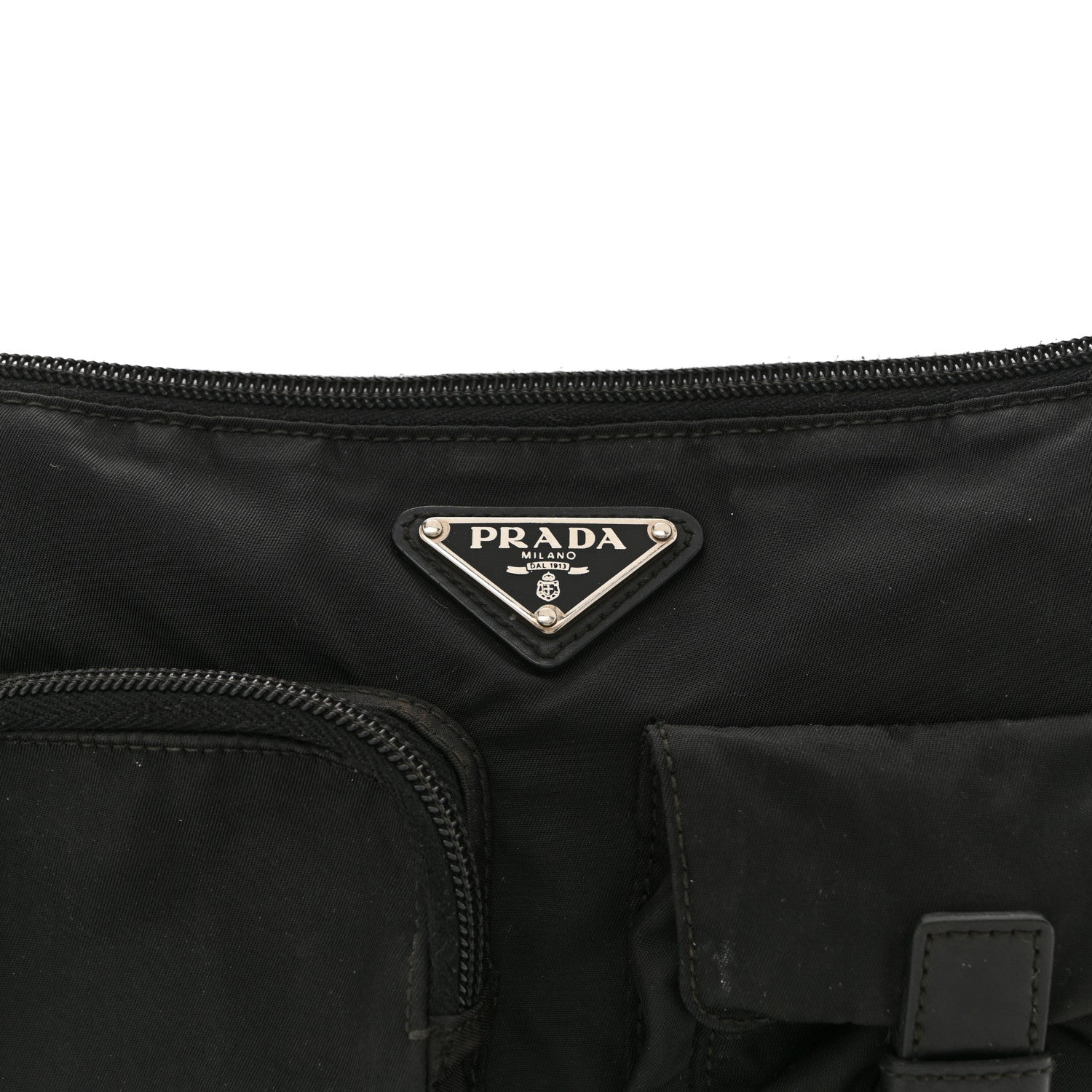 Prada Tessuto Nylon Multi Pocket Belt Bag Black 8 of 13