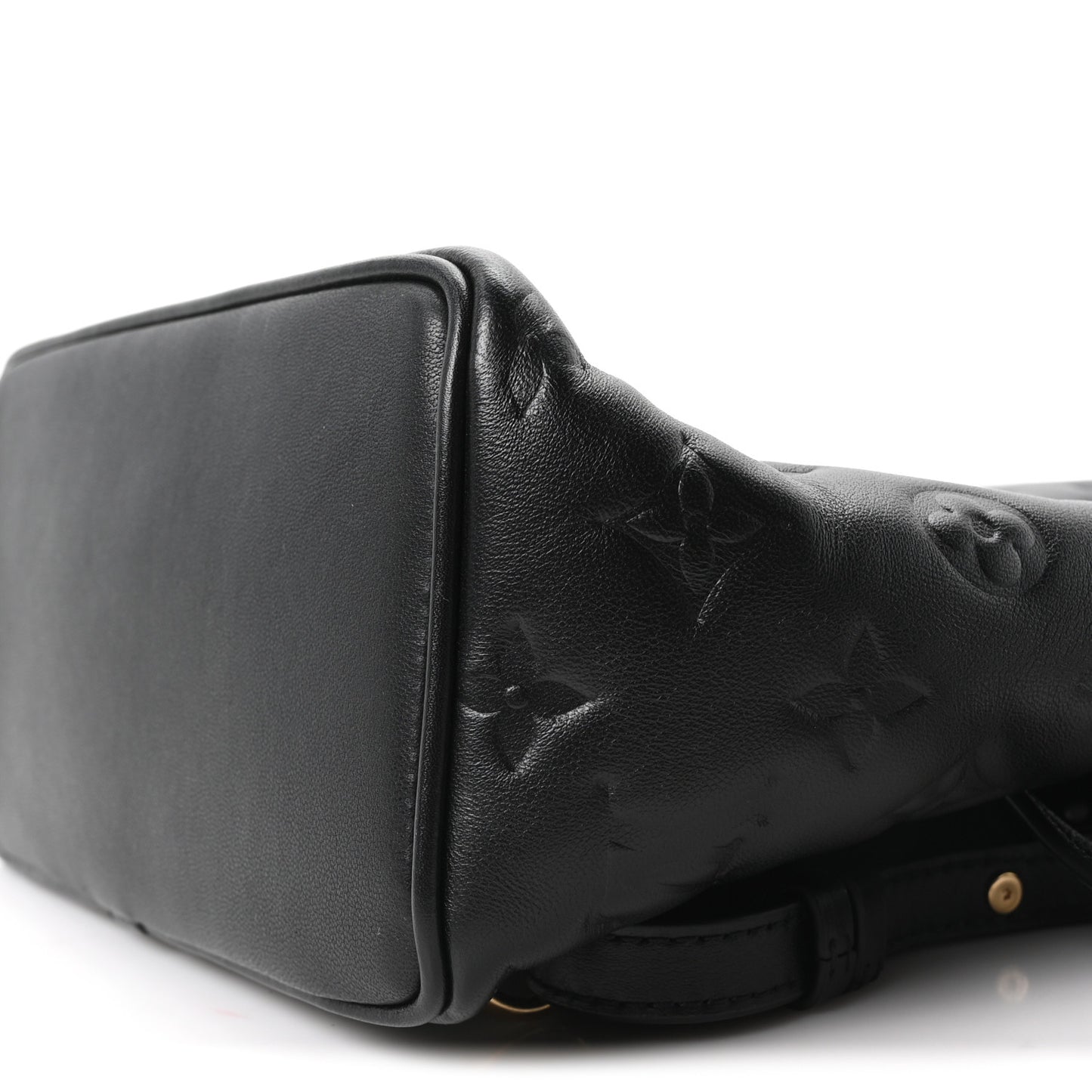 Lambskin Embossed Monogram Coussin PM Backpack Black