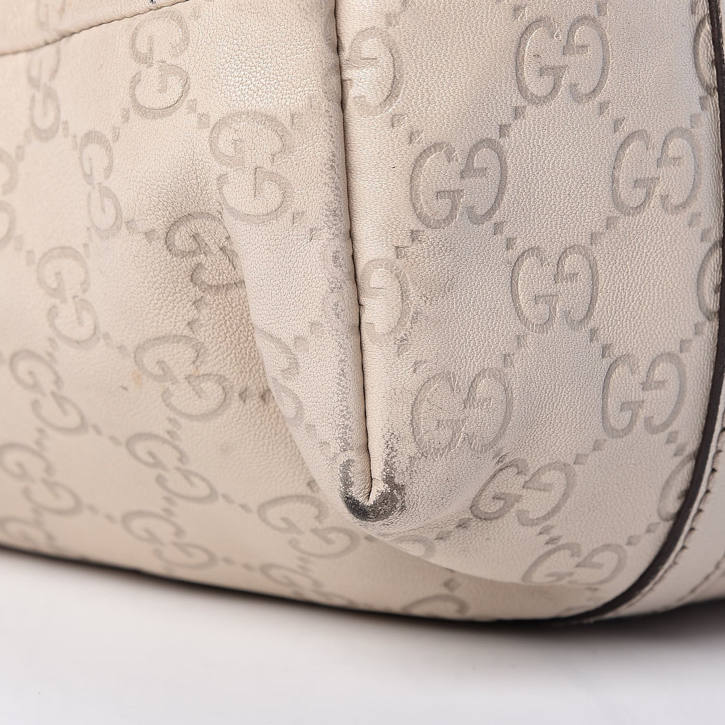 Guccissima Medium Joy Tote White