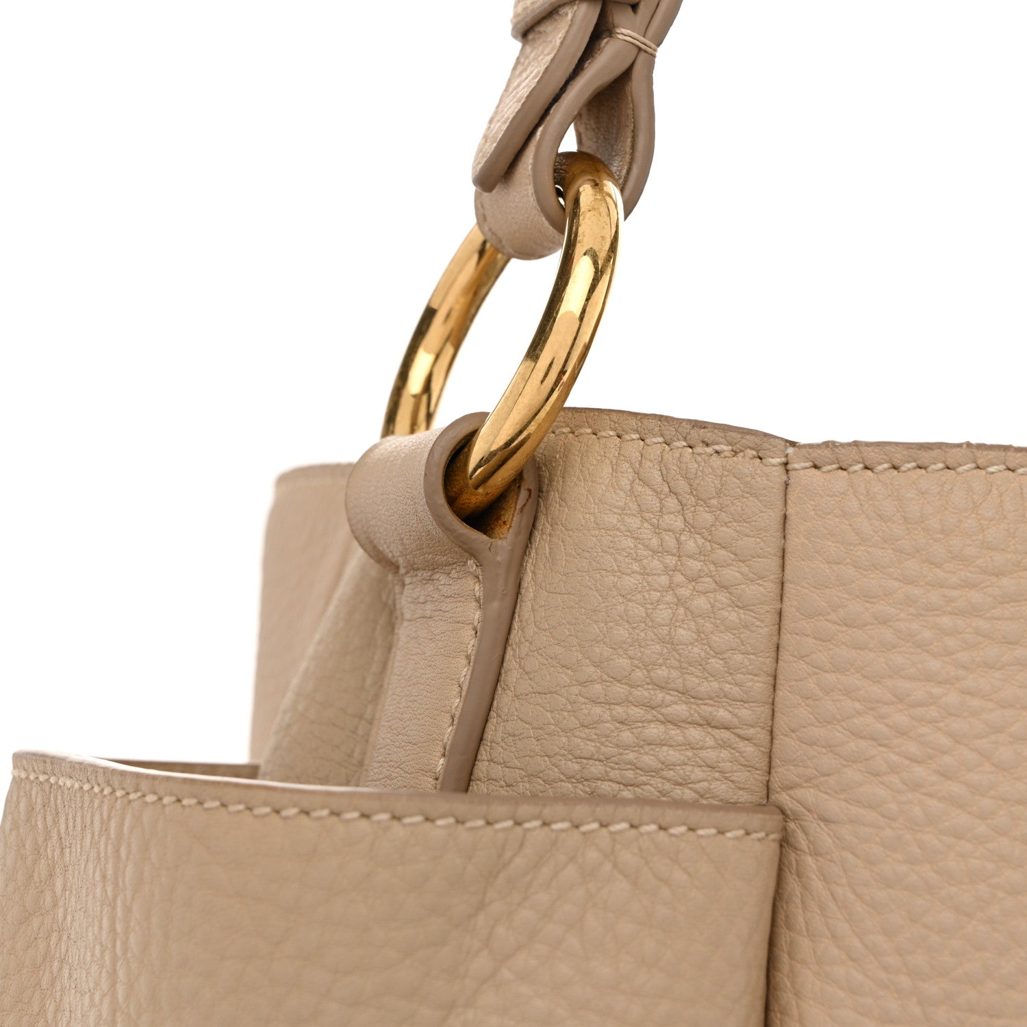 Prada Vitello Daino Side Pocket Hobo Sabbia 16 of 17