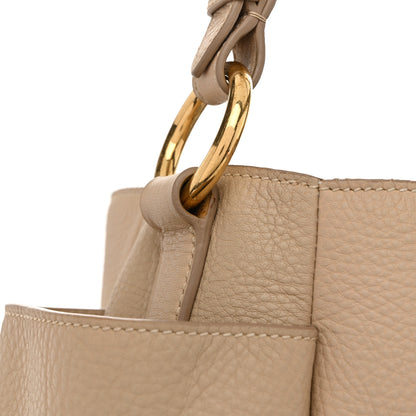 Prada Vitello Daino Side Pocket Hobo Sabbia 16 of 17