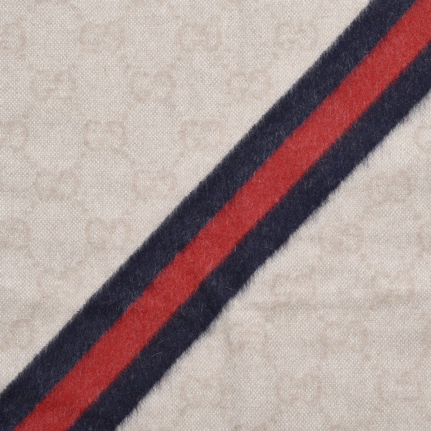 Gucci Wool Angora Monogram Web New Nikky Scarf Sand Blue 4 of 8