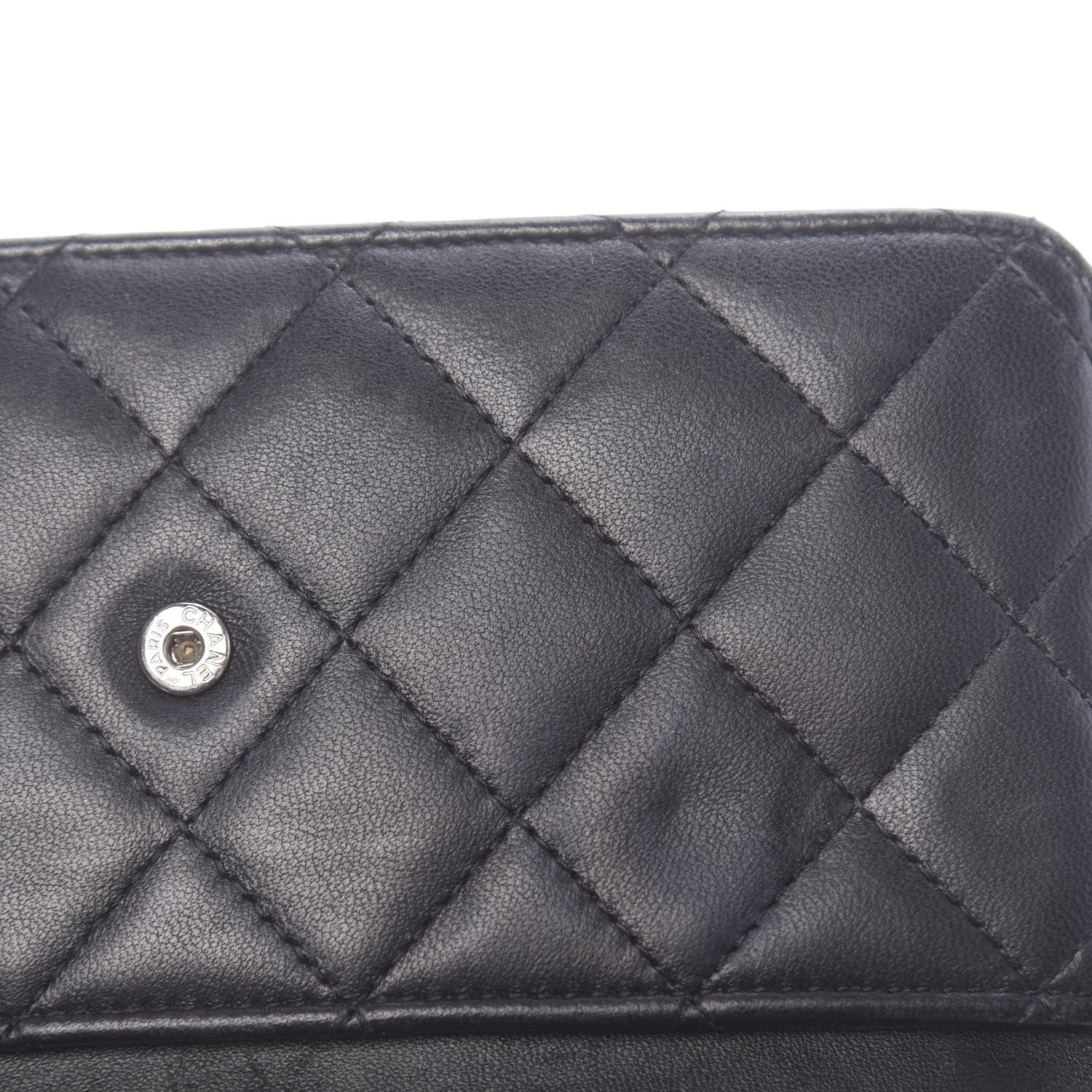 Chanel Lambskin Quilted Wallet On Chain WOC Black 12 of 13