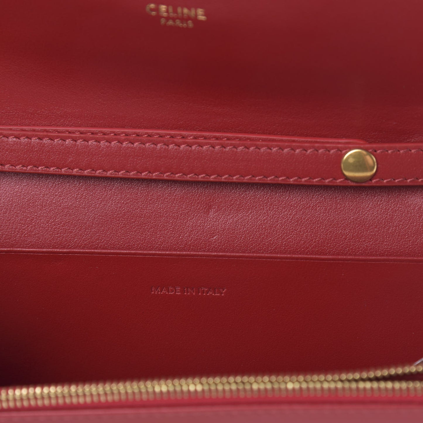 Calfskin C Wallet On Chain Bag Red