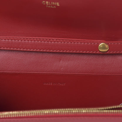 Celine Calfskin C Wallet On Chain Bag Red 11 of 11