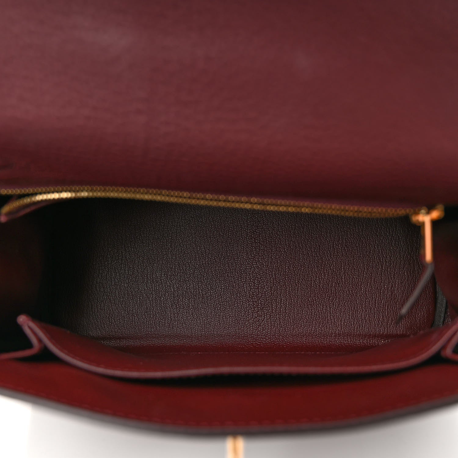 Hermes Togo Kelly Retourne 25 Bordeaux 5 of 10
