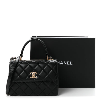 Chanel Lambskin Quilted Small Trendy CC Dual Handle Flap Bag Black 11 of 11