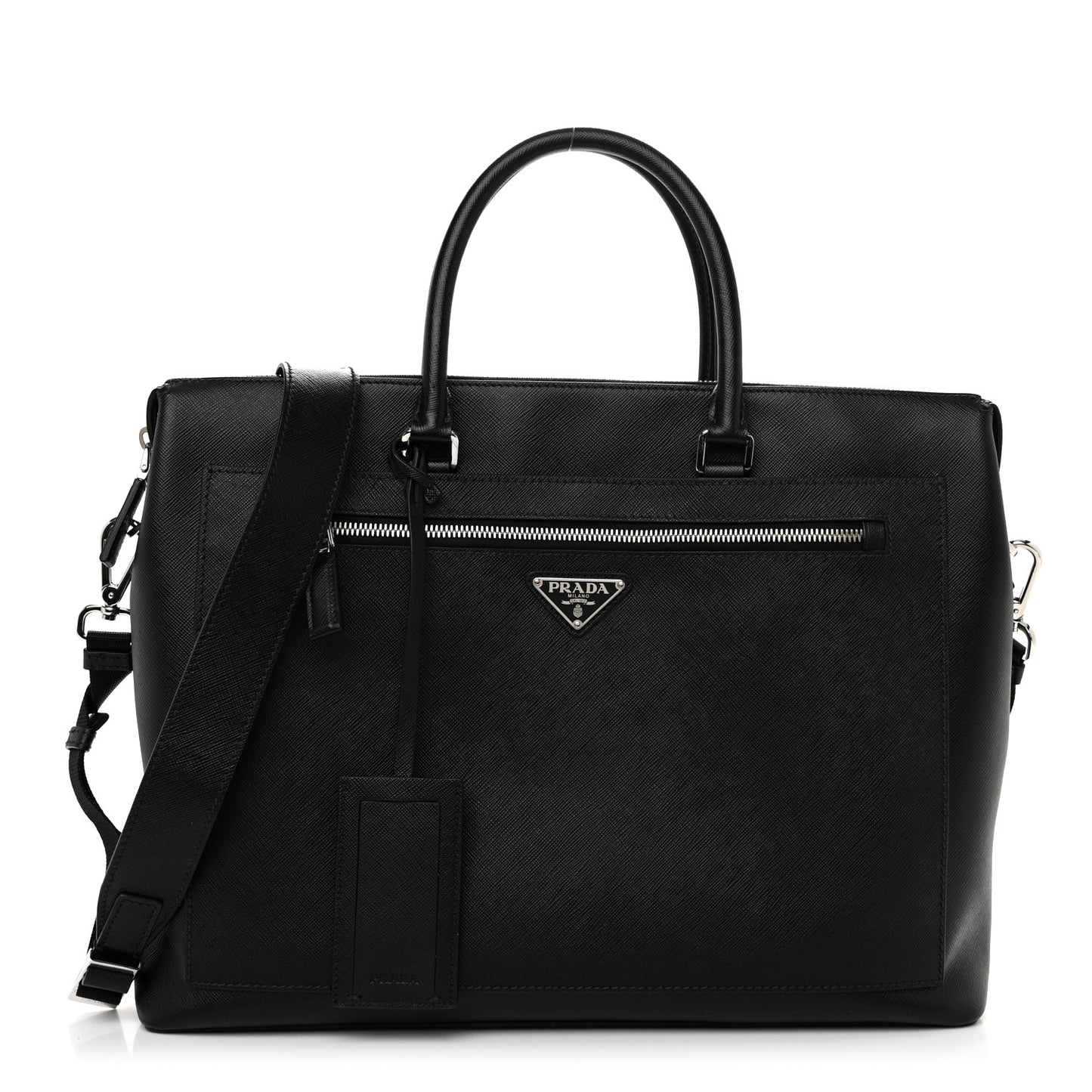 Saffiano Travel Briefcase Black