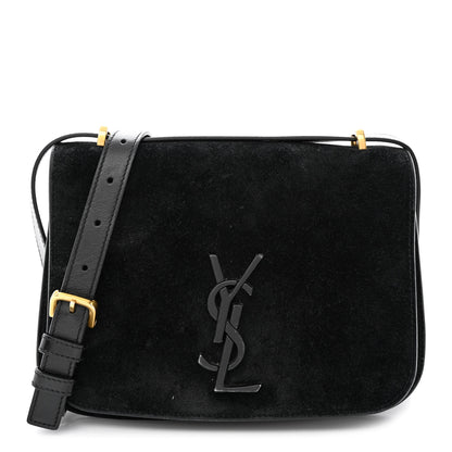 Saint Laurent Suede Small Spontini Saddle Bag Black 1 of 12