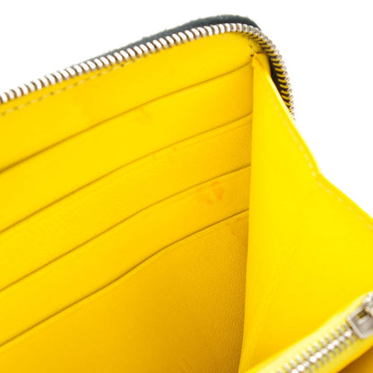 Celine Calfskin Large Zip Around Multifunction Wallet Black Citron 6 of 8