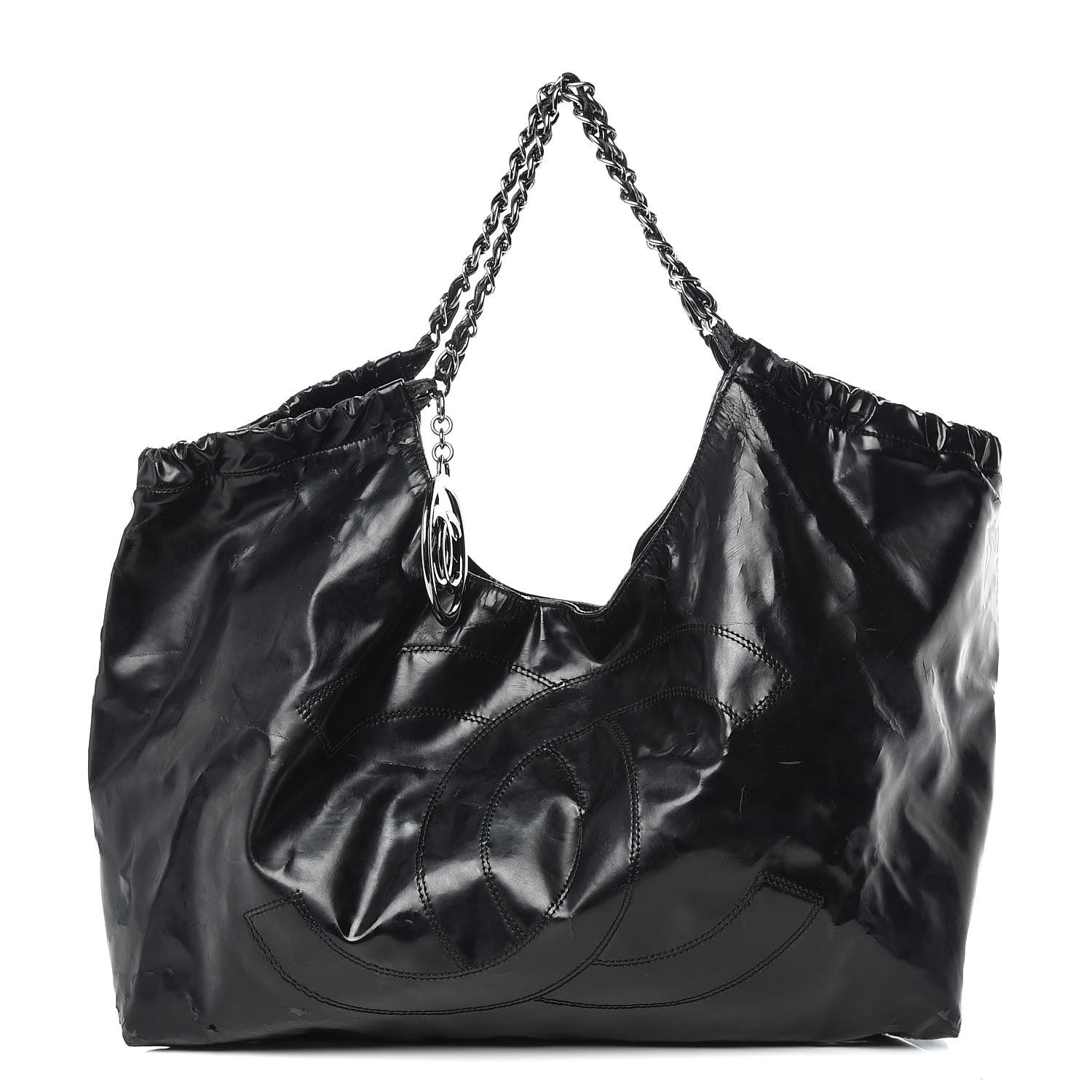 Chanel Vinyl XL Coco Cabas Black 1 of 32