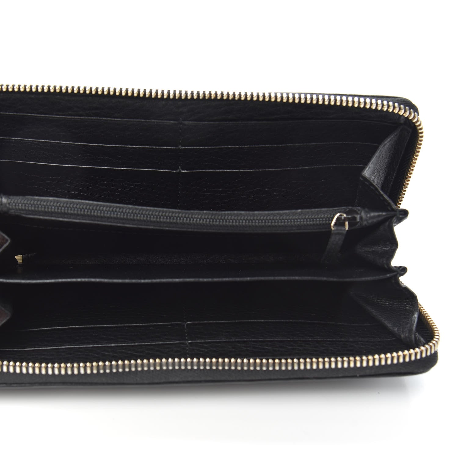Gucci Pebbled Calfskin Soho Zip Around Wallet Black 4 of 9