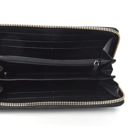 Gucci Pebbled Calfskin Soho Zip Around Wallet Black 4 of 9