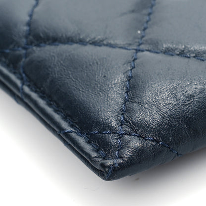 Chanel Aged Calfskin Quilted Reissue Card Holder Navy 10 of 12