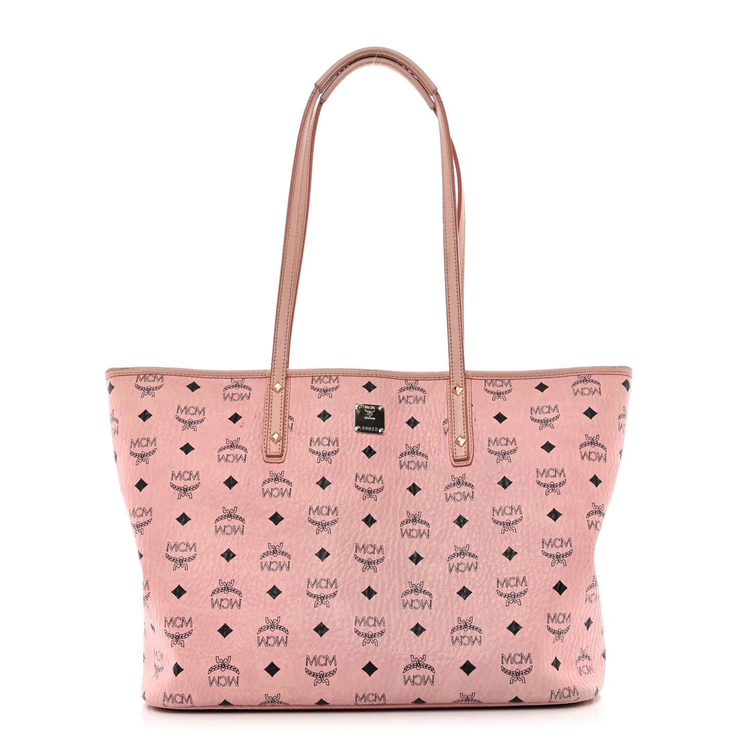 MCM Visetos Medium Anya Shopper Tote Light Pink 1 of 13