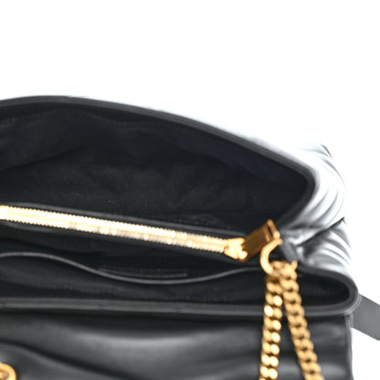 Saint Laurent Calfskin Y Quilted Monogram Small Loulou Chain Satchel Black 5 of 11
