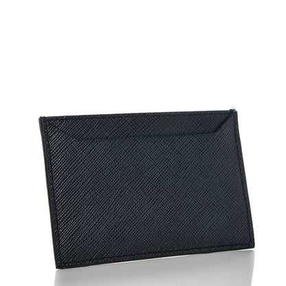 Prada Saffiano Greche Card Holder Baltico Rosso 3 of 6