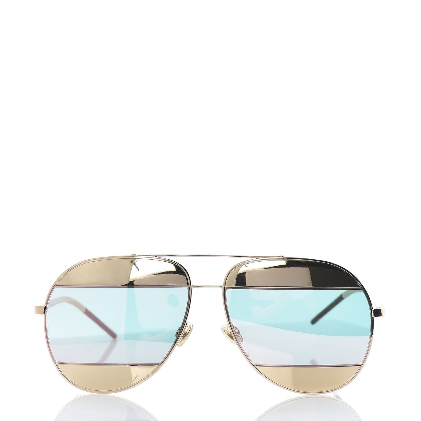 Split 1 Aviator Sunglasses Rose Gold