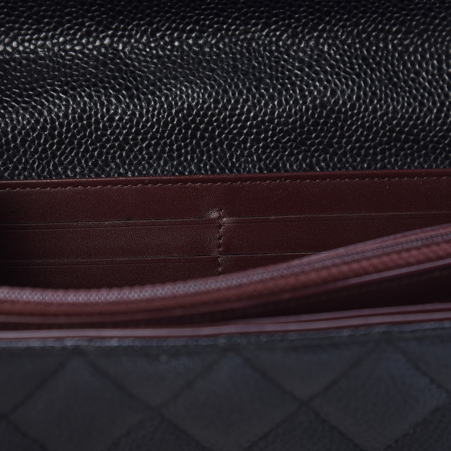 Chanel Caviar Quilted Large Gusset Flap Wallet Black 8 of 10