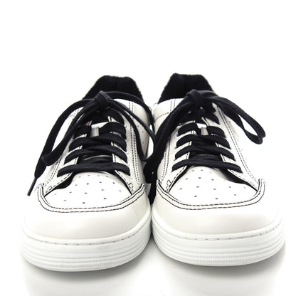 Chanel Calfskin Womens Logo Sneakers 41 Black White 5 of 11
