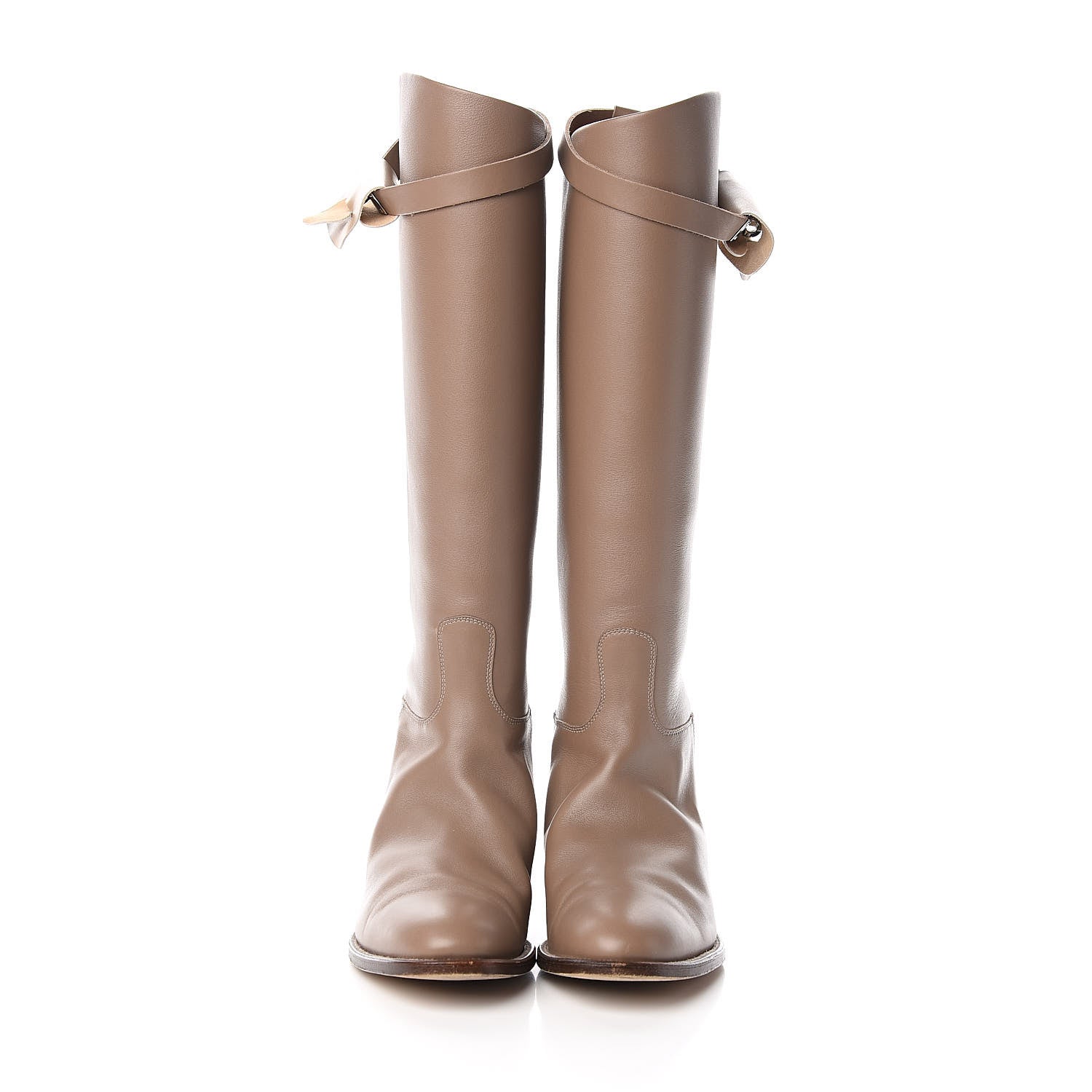 Hermes Swift Kelly Jumping Boots 39 Etoupe 2 of 9