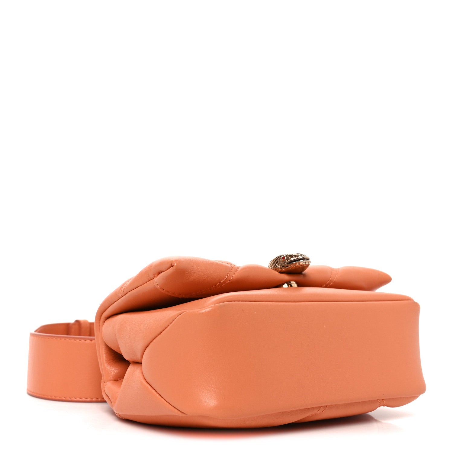 Bulgari Calfskin Matelasse Mini Serpenti Cabochon Crossbody Bag Orange 3 of 8