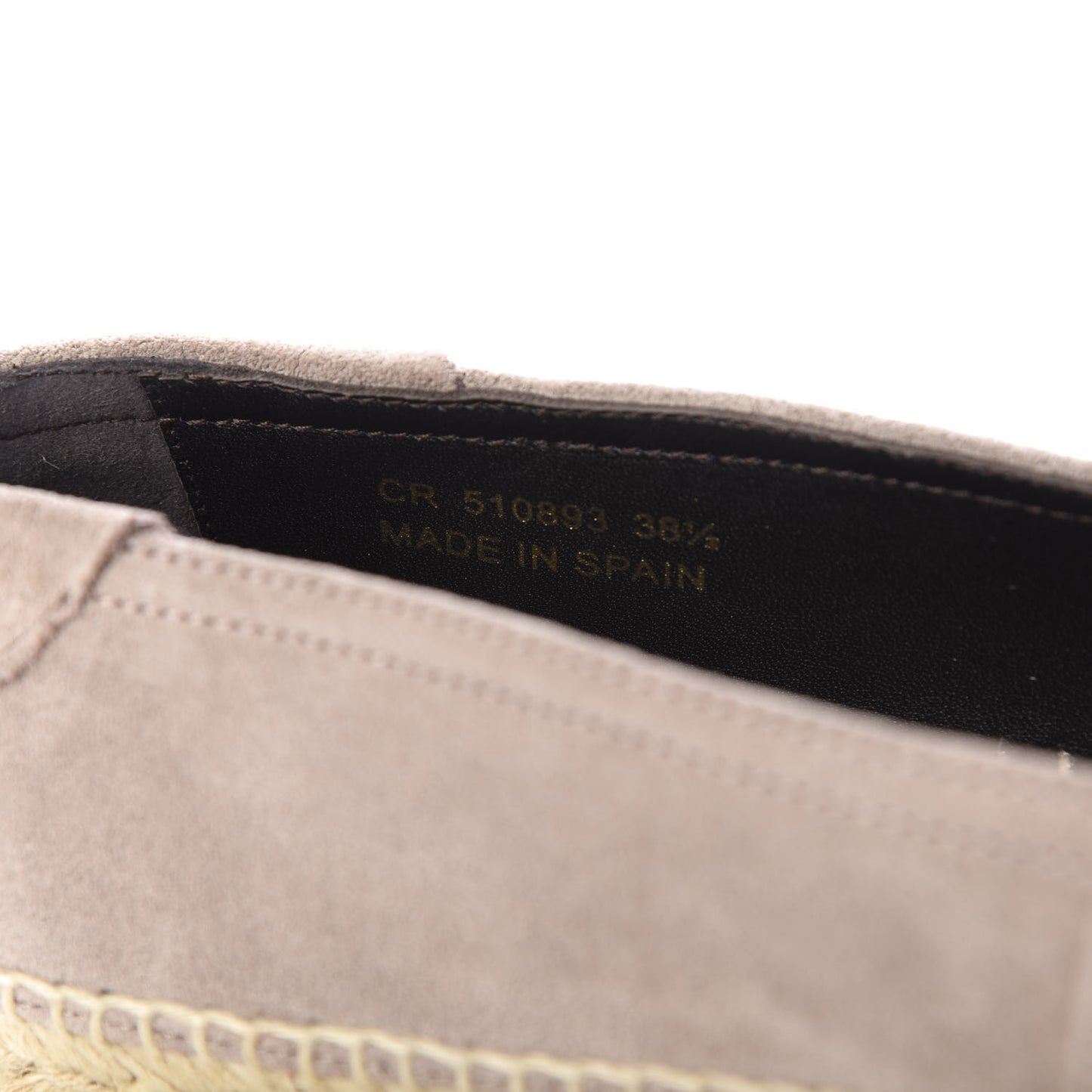 Suede Espadrilles 38.5 Rose Antique