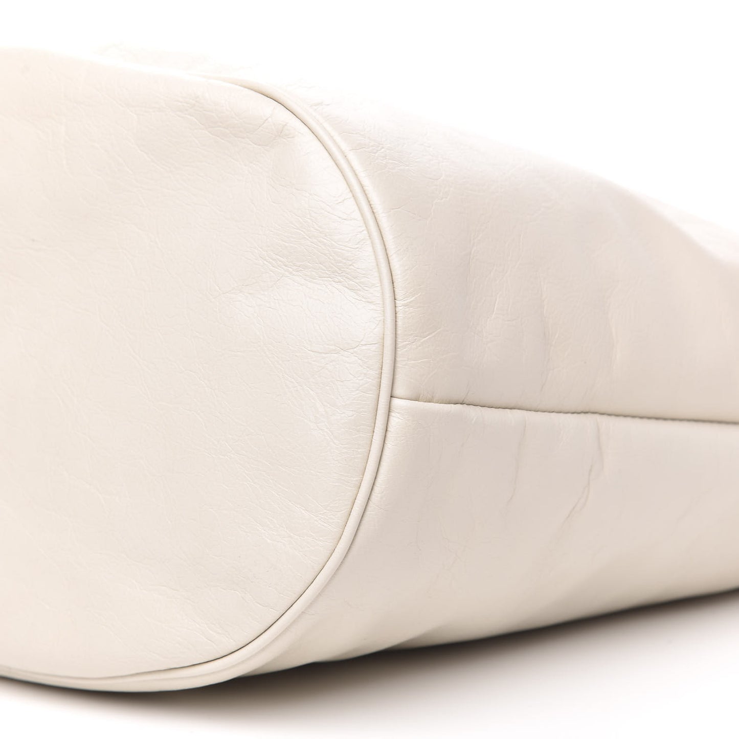 Fluffy Calfskin Morpheus Hobo Shoulder Bag White