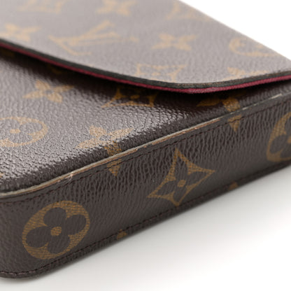 Louis Vuitton Monogram Pochette Felicie Chain Wallet Fuchsia 12 of 14