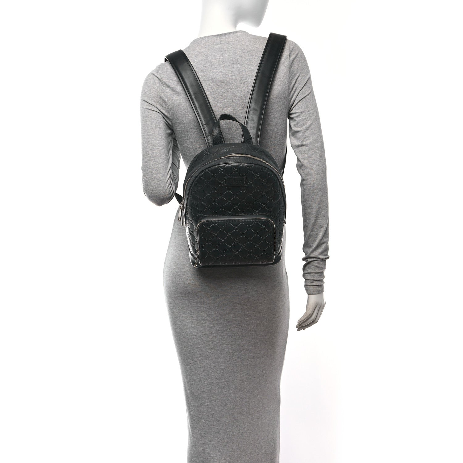 Gucci Guccissima Signature Small Day Backpack Black 2 of 13