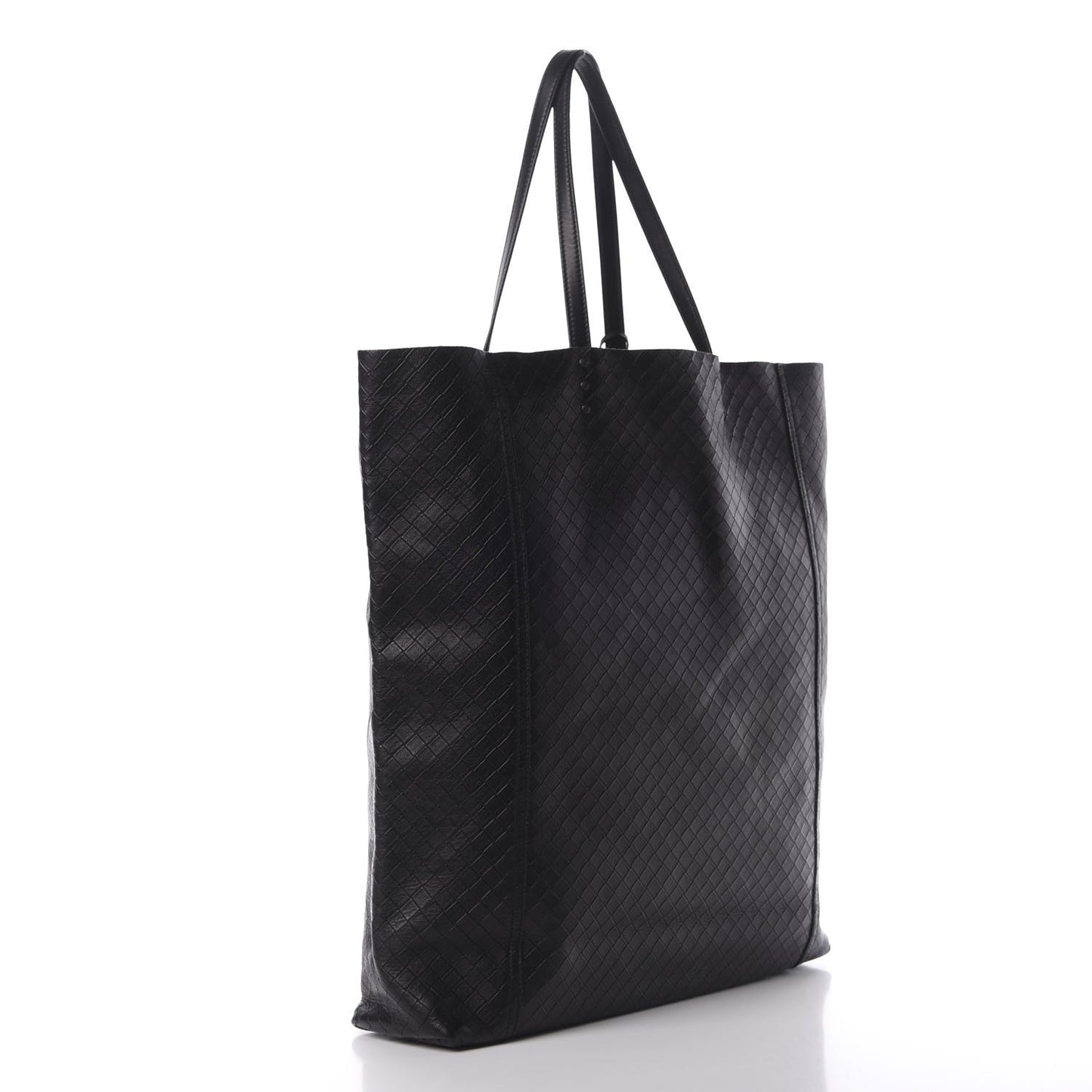 Calfskin Intrecciomirage Antique Tote Black