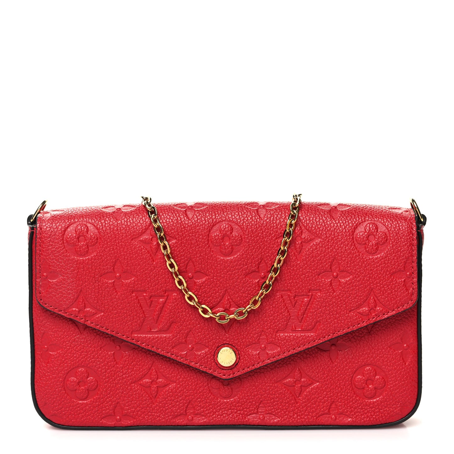 Empreinte Pochette Felicie Chain Wallet Scarlet