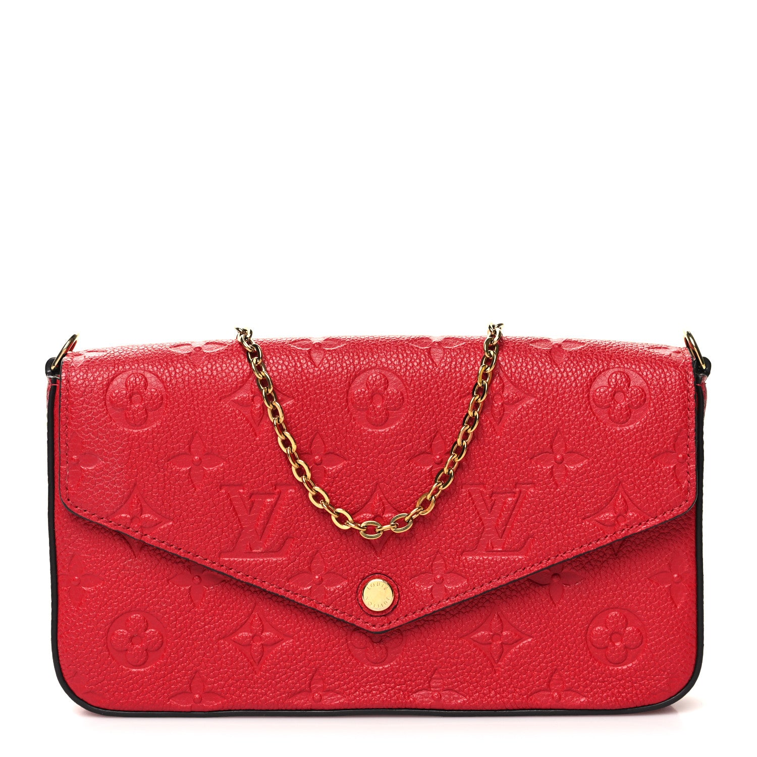 Louis Vuitton Empreinte Pochette Felicie Chain Wallet Scarlet 1 of 8