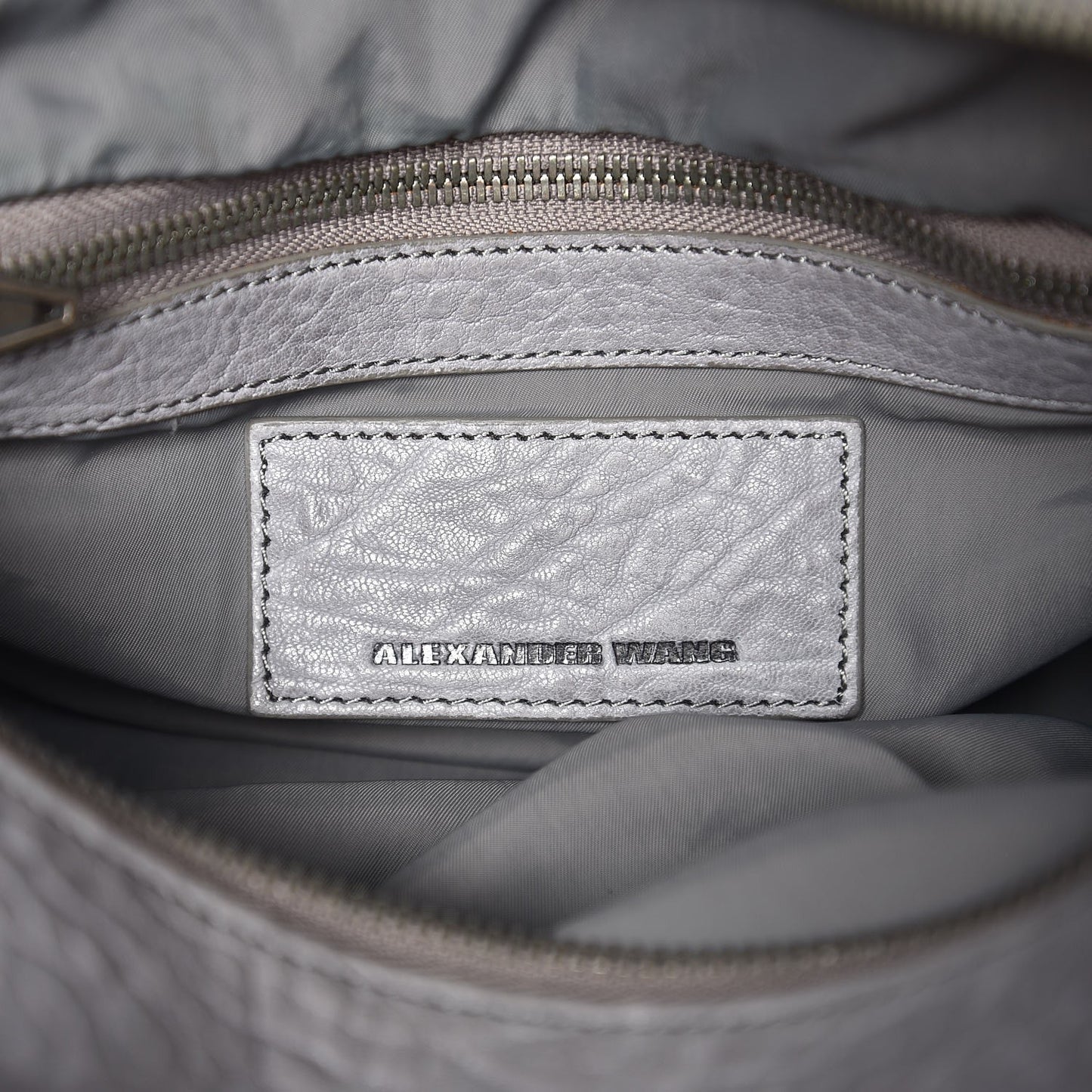 Pebbled Lambskin Rocco Duffel Grey