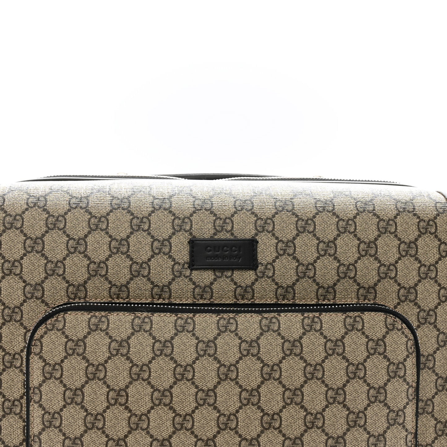 GG Supreme Monogram Calfskin Carry On Trolley Beige Ebony Black