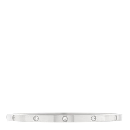 Cartier 18K White Gold 10 Diamond Small LOVE Bracelet 17 2 of 7