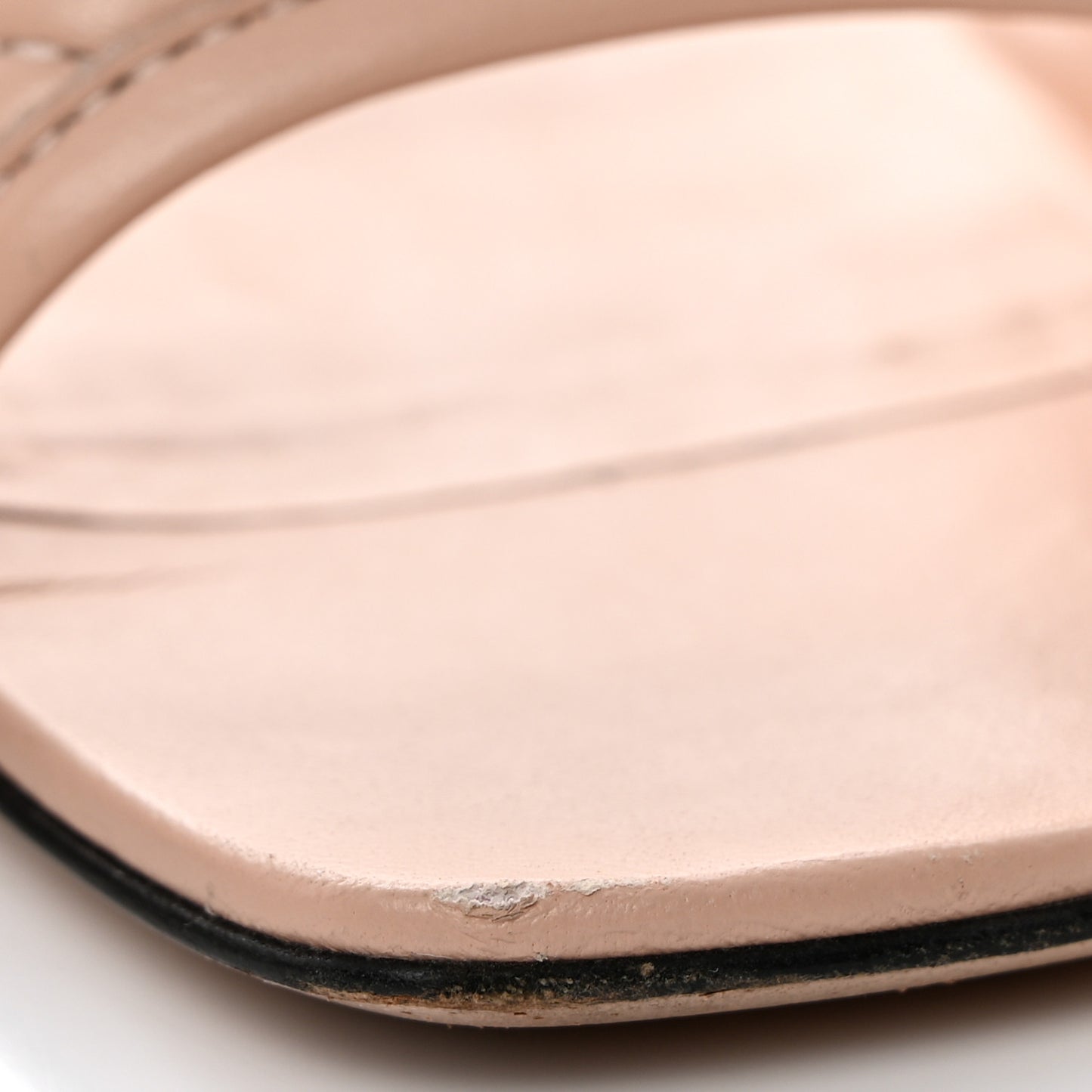 Nappa Matelasse GG Marmont 55mm Slide Sandals 37.5 Skin Rose