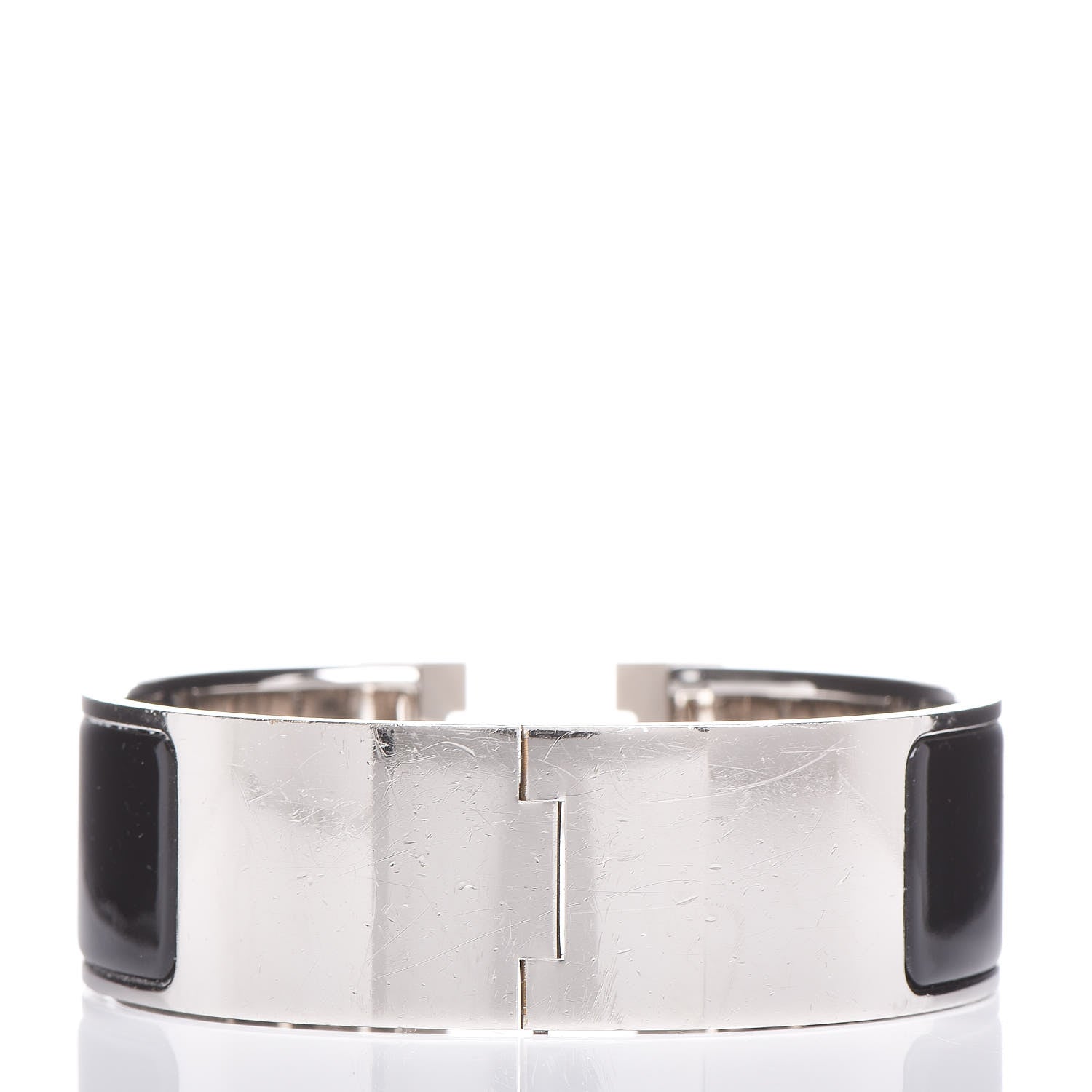Hermes Enamel Wide Clic Clac H Bracelet PM Black 3 of 4