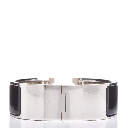 Hermes Enamel Wide Clic Clac H Bracelet PM Black 3 of 4