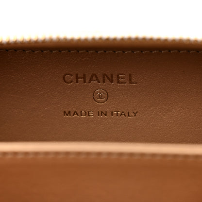 Chanel Lambskin Quilted Mini Golden Plate Clutch With Chain White 6 of 13