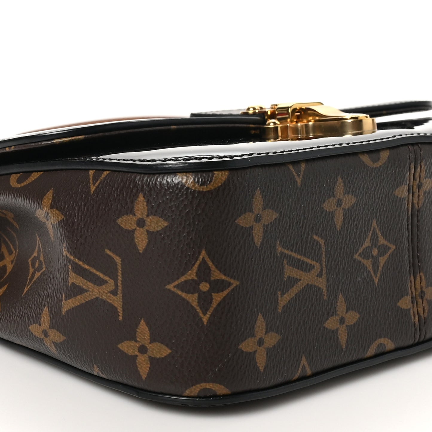 Patent Calfskin Monogram Cherrywood BB Black