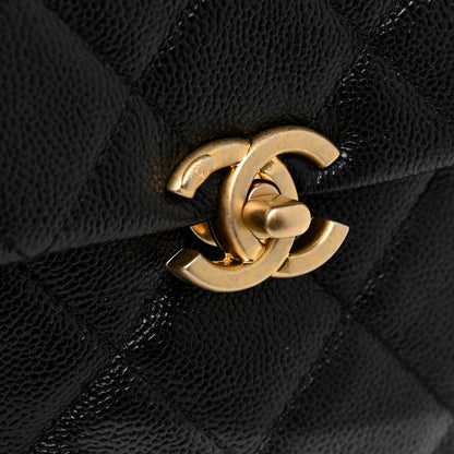 Chanel Shiny Caviar Quilted Chain Melody Backpack Black 11 of 13