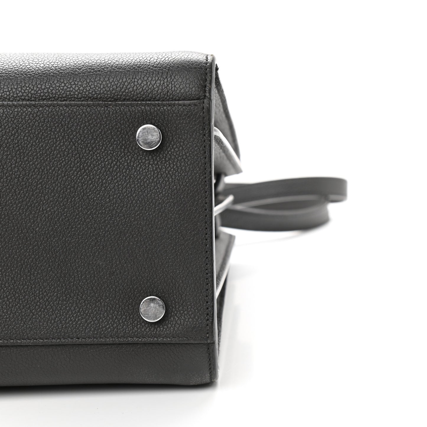 Grained Calfskin Small Sac De Jour Coal