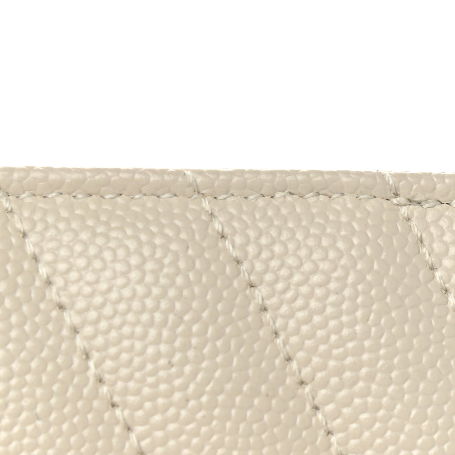 Grain De Poudre Matelasse Chevron Monogram Envelope Clutch Blanc Vintage